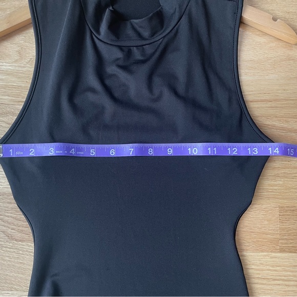 Black Cut Out Bodycon Dress Size Medium NEW Without Tags - Picture 6 of 7